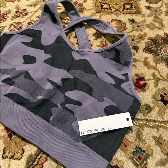 Koral Other - Koral Grey Camo‎ Sports Bra NWT